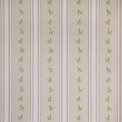 Papel de parede, listras decoradas com flores, bege e rosa